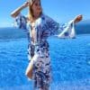 Kimono caballito de mar azul