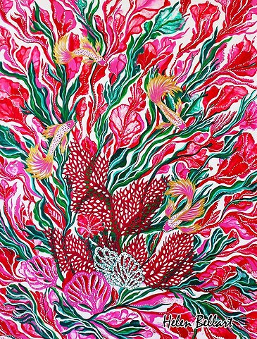 Obra de arte peces dorados